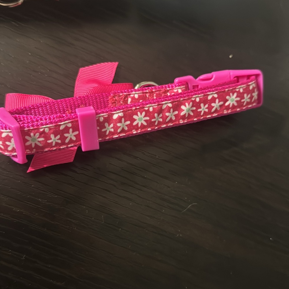 NWT Top Paw 2 dog collars red roses and pink and white flowers adjustable S - Picture 5 of 6